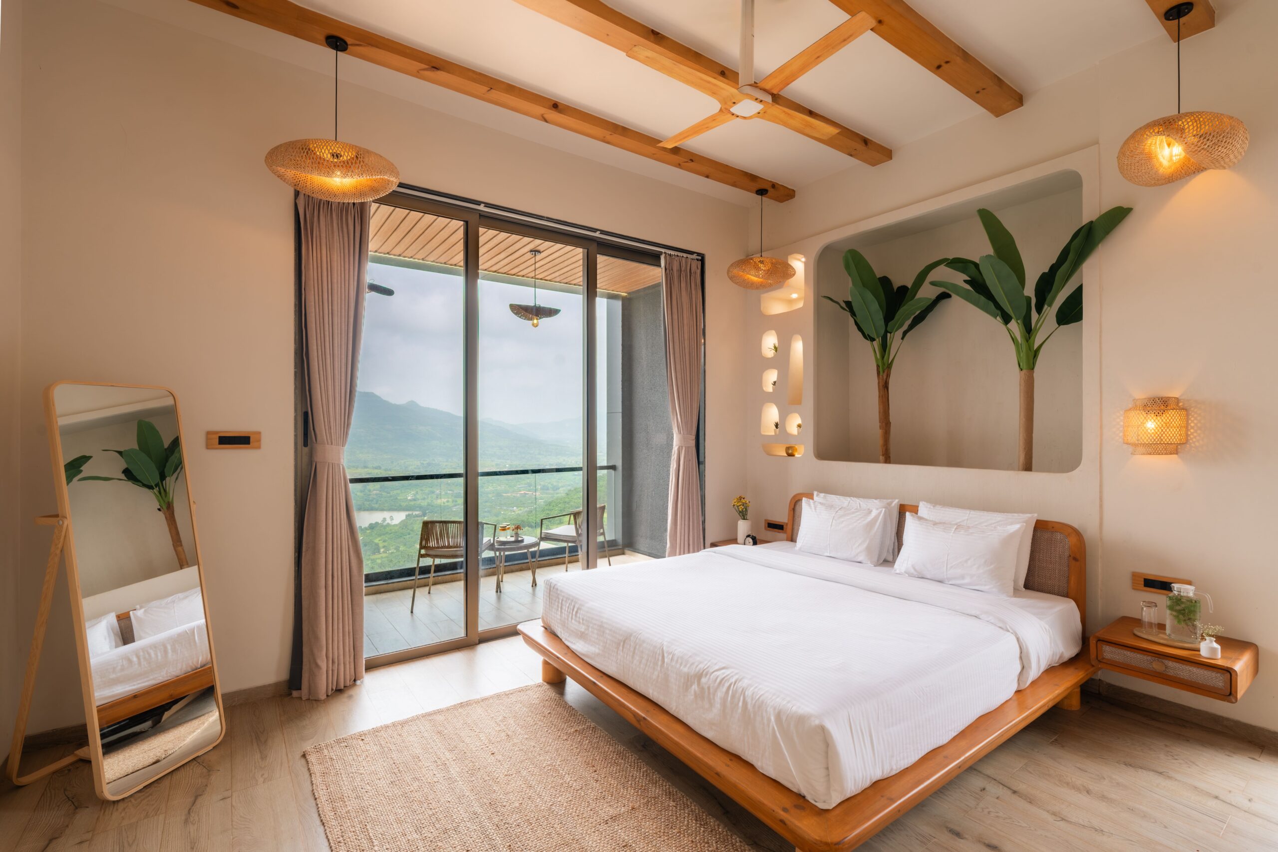 Habitación de alojamiento turístico con vistas al paisaje